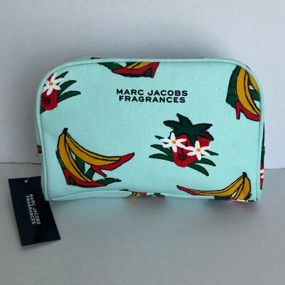 Marc Jacobs Pouch Cosmetic Case Beauty Organizer Hawaiian Print Tropical Bag NWT